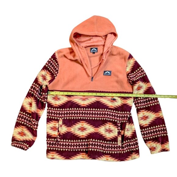 Massive Outdoor Men's 1/4 Zip Fleece Orange Aztec Large - No Stains - Picture 7 of 7